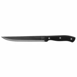 Best deal 🤩 Home Basics 8" Stainless Steel Carving Knife with Contoured Bakelite Handle, Black ⌛