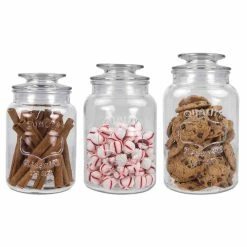 Hot Sale ❤️ Home Basics 3 Piece Canister Set With Lids 🔥