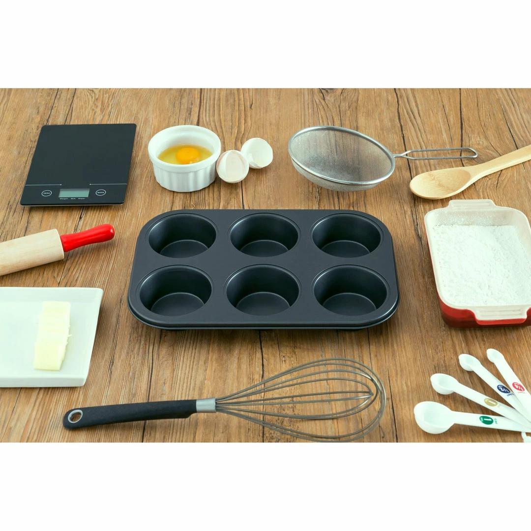 Discount ๐ Home Basics Non-Stick 6 Cup Muffin Pan โจ 4 Discount ๐ Home Basics Non-Stick 6 Cup Muffin Pan โจ - Image 2