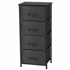 New 🤩 Home Basics 4 Drawer Storage Organizer, Black 🥰