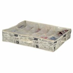 Cheap 🌟 Home Basics Paris Collection 12 Pair Under-the-Bed 👟 Shoe Box, Natural 👍