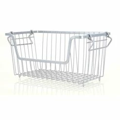 Hot Sale 🔔 Home Basics Small Powder 🧥 Coated Steel Wire Storage Basket, Grey 🔥