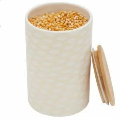 Cheap 🛒 Home Basics Scallop Large Ceramic Canister with Bamboo Top 🥰 -Home Basics Sales 88cf2b2f4273443e912efe10131b05da 1080x