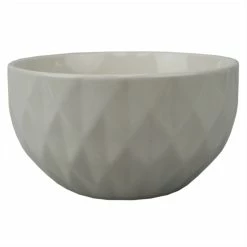 New ✨ Home Basics Embossed Circle 7" Ceramic Bowl, White 👍