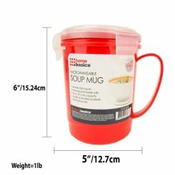Hot Sale 🛒 Home Basics 24 oz. Plastic Microwaveable Soup Mug, Red/Clear 🥰 -Home Basics Sales 8a4e9f97ec5e414eac1b4bae91b26afa 1080x
