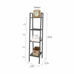 Top 10 👏 Home Basics Small 4 Tier Metal Rack, (14” x 14” x 58”), Grey 🌟 -Home Basics Sales 8bc906ade34b4a2984a010dd1dd4b766 1080x