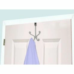 Budget 🛒 Home Basics Over the Door Double Hanging Hook, Chrome 🤩
