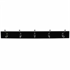 Wholesale 🛒 Home Basics 5 Double Hook Wall Mounted Hanging Rack, Black 👏