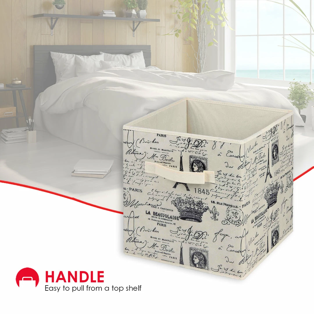 Buy ⌛ Home Basics Paris Collection Non-Woven Storage Bin, Natural 🤩 8 Buy ⌛ Home Basics Paris Collection Non-Woven Storage Bin, Natural 🤩 - Image 6