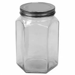 Promo 🛒 Home Basics 37 oz. Medium Hexagon Glass Canister, Clear 🔥 -Home Basics Sales 903ef66187c74c7faf62358bb50ff6c3 1080x