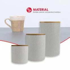 Best reviews of ✔️ Home Basics Wave 3 Piece Ceramic Canister Set With Bamboo Tops, White 💯 -Home Basics Sales 9248b1f44c2c49c9a1e1dadff097121b 1080x