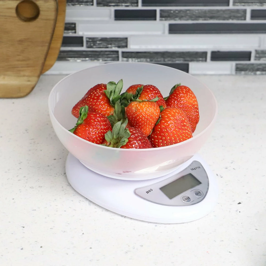 Wholesale ๐ Home Basics Digital Food Scale with Plastic Bowl, White ๐ 4 Wholesale ๐ Home Basics Digital Food Scale with Plastic Bowl, White ๐ - Image 2