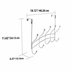 Best Pirce 🌟 Home Basics Shelby 5 Hook Over the Door Hanging Rack, Silver 🛒 -Home Basics Sales 949bedbfd1474082aea4f8591244b7b9 1080x