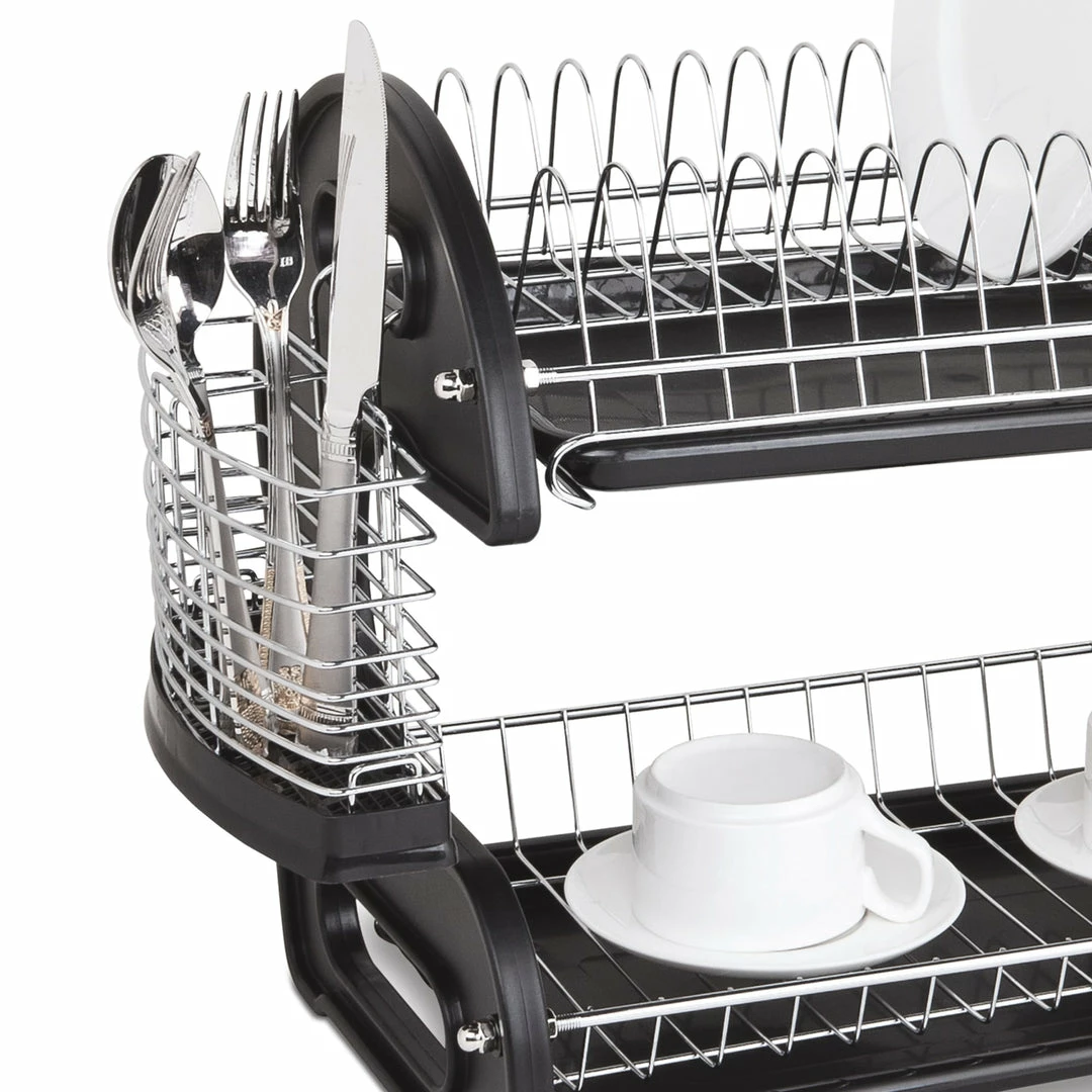 Best deal ๐ฅฐ Home Basics 2 Tier Plastic Dish Drainer, Black ๐ 5 Best deal ๐ฅฐ Home Basics 2 Tier Plastic Dish Drainer, Black ๐ - Image 3