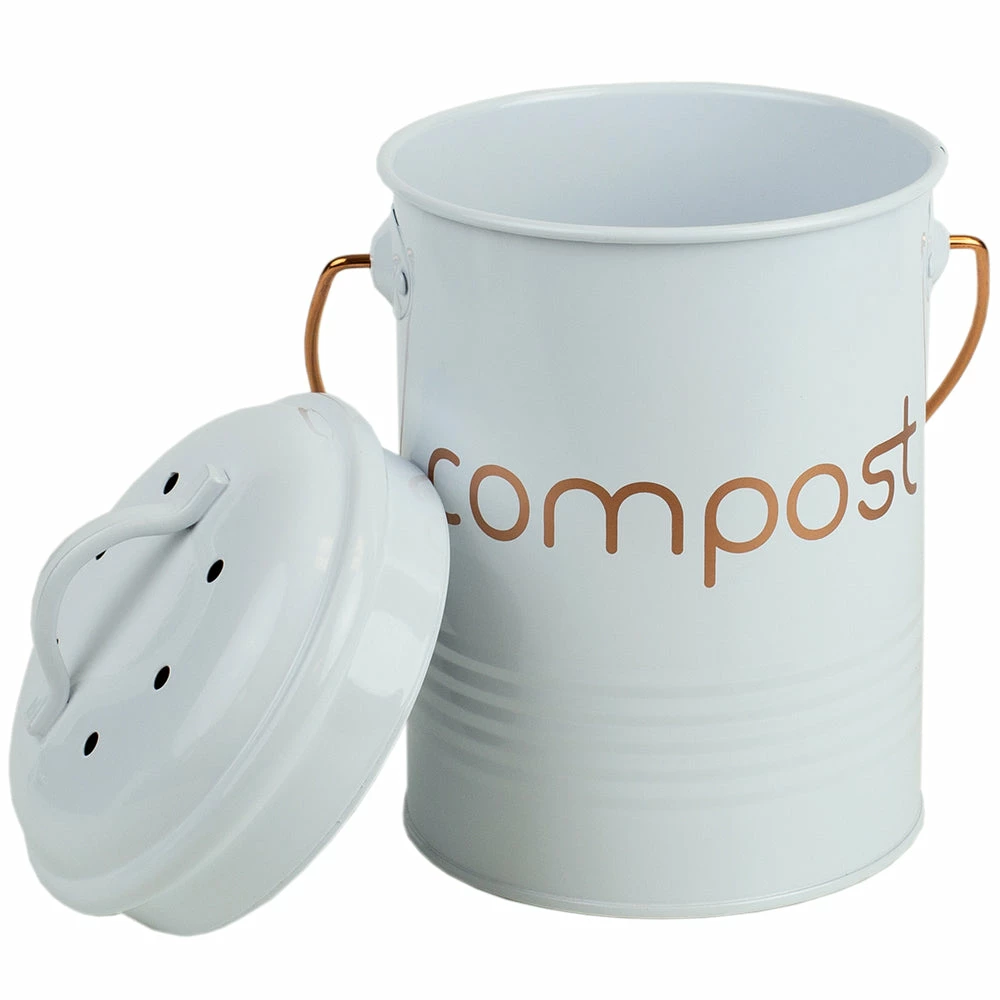 Brand new ❤️ Home Basics Grove Compact Countertop Compost Bin, White ⌛ 5 Brand new ❤️ Home Basics Grove Compact Countertop Compost Bin, White ⌛ - Image 3