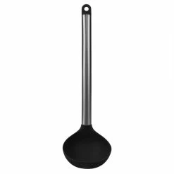 Best reviews of 🧨 Home Basics Stainless Steel Silicone Ladle, Black ✔️