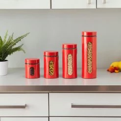 Coupon 🛒 Home Basics 4 Piece Essence Collection Stainless Steel Canister Set, Red 😉 -Home Basics Sales 990243c3a1fb45e18ad2031d00f60bfc 8dce2715 4343 4dfa 8e32 d163712d07e3 1080x