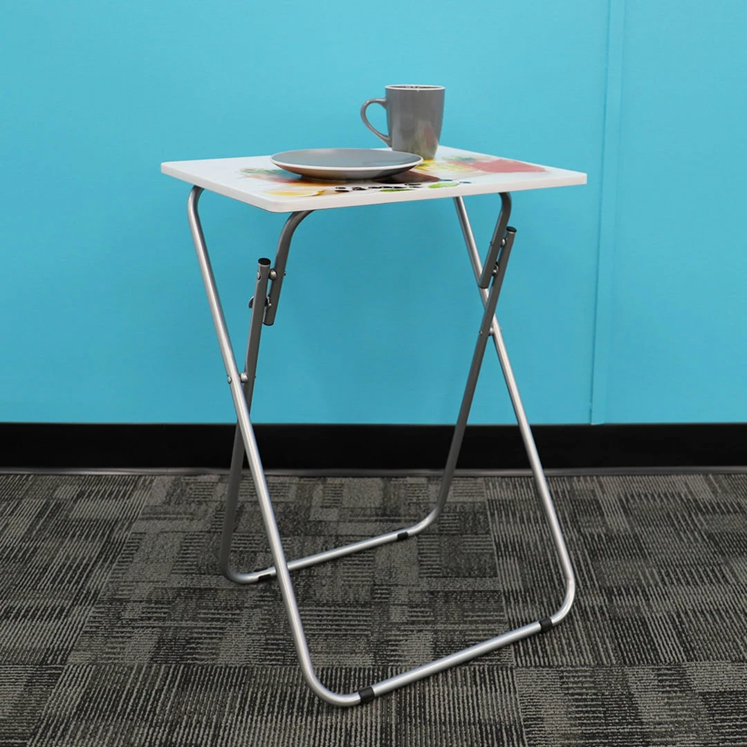 Best Pirce 🥰 Home Basics Cocktails Multi-Purpose Foldable TV Tray Table, White ⌛ 4 Best Pirce 🥰 Home Basics Cocktails Multi-Purpose Foldable TV Tray Table, White ⌛ - Image 2