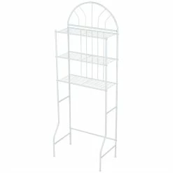 Best deal 🎁 Home Basics 3 Shelf Steel Bathroom Space Saver, White 👍