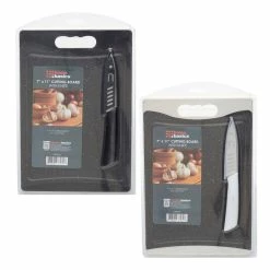 Cheap 🛒 Home Basics 7.75” x 11.5” Plastic Cutting Board with Knife 🌟