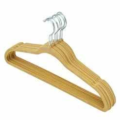 Hot Sale ⭐ Home Basics Slip-Proof Snag-Free Ultra Slim Velvet Hanger with Rotating Steel Hook, (Pack of 10), Camel 😉