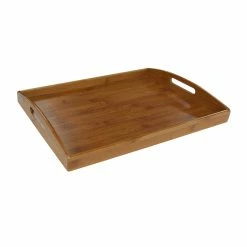 Cheapest โ๏ธ Home Basics Bamboo Serving Tray with Open Handles, Natural ๐