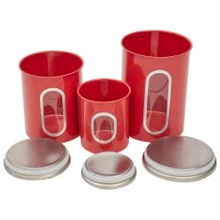 Budget 🌟 Home Basics 3 Piece Stainless Steel Top Canisters with Windows, Red 😀 -Home Basics Sales 9c7fca31440f4abfa138921a2e803af6 1080x