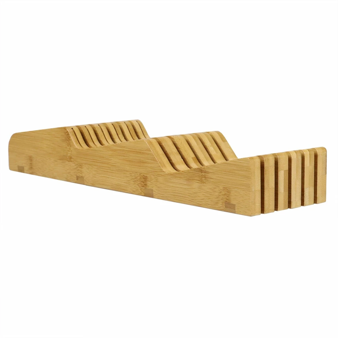 Deals π Home Basics Contemporary Wave Horizontal In Drawer Bamboo Knife Block, Natural π€© 7 Deals π Home Basics Contemporary Wave Horizontal In Drawer Bamboo Knife Block, Natural π€© - Image 5