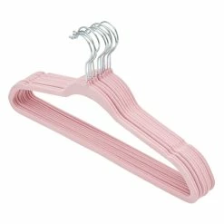 Best reviews of ❤️ Home Basics 10 Piece Velvet Hanger, Pink 🌟