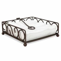 Best deal 🌟 Home Basics Scroll Collection Steel Flat Napkin Holder, Bronze 🌟