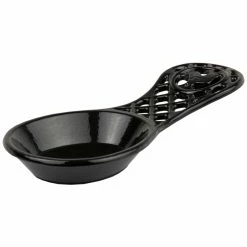Buy 🤩 Home Basics Cast Iron Rooster Spoon Rest, Black ✔️