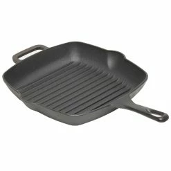 Promo ✔️ Home Basics 10-inch Pre-Seasoned Cast Iron Square Grill Pan 🛒