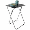 Cheap 🛒 Home Basics Faux Marble Multi-Purpose Foldable Table, Black 🥰