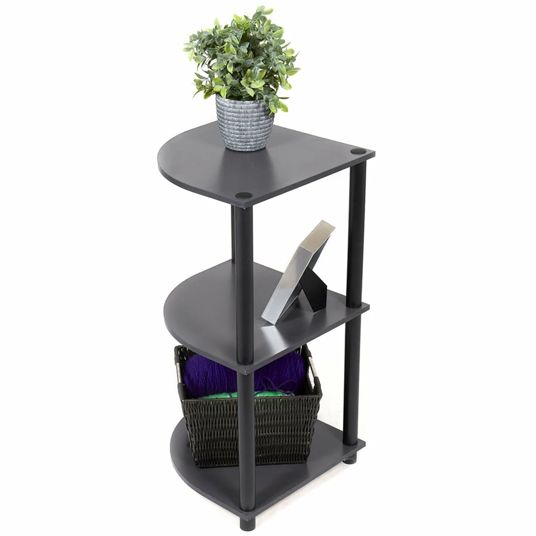 Budget ๐ฅฐ Home Basics 3 Tier Corner Shelf, Grey ๐ 6 Budget ๐ฅฐ Home Basics 3 Tier Corner Shelf, Grey ๐ - Image 4