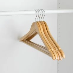 Budget 🛒 Home Basics Non-Slip Wood Hanger, (Pack of 5), Natural 😀 -Home Basics Sales a52c180471694c97859d203e7a70a8b9 1080x