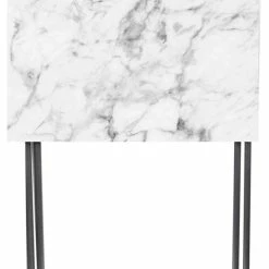Best Pirce 👍 Home Basics Marble Multi-Purpose Foldable Table, Grey/White 👍