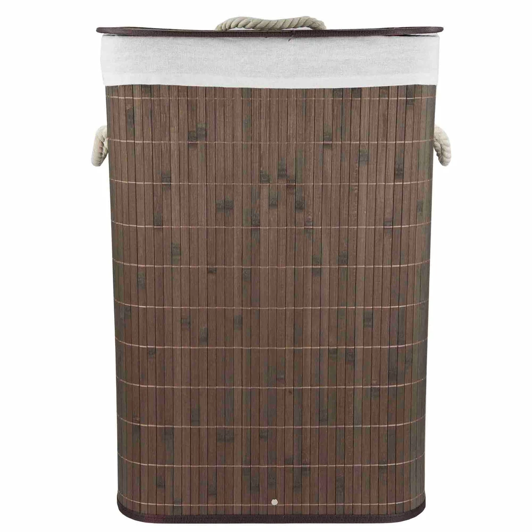 Buy β Home Basics Rectangular Bamboo Hamper, Brown π 3 Buy β Home Basics Rectangular Bamboo Hamper, Brown π