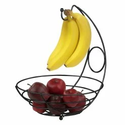 Best deal 🤩 Home Basics Wire Collection Fruit Bowl with Banana Tree, Black 😉