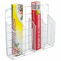 Best deal 😀 Home Basics Vinyl 🧥 Coated Steel Wrap Organizer, White 🎉