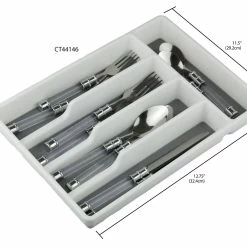 Brand new 😀 Home Basics Plastic Cutlery Tray with Rubber-Lined Compartments, White 🔥 -Home Basics Sales aa8d4caa88344e92a04658c0ab088eb6 42a17e2b f3ae 418d 879e 681601f97485 1080x