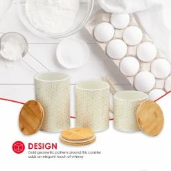 Brand new 🎁 Home Basics Cubix 3 Piece Ceramic Canister Set with Bamboo Top, White 🤩 -Home Basics Sales aafa298bc43640c89bde2bc34b5dce06 1080x