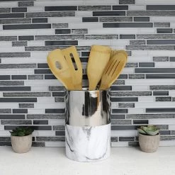 Brand new 🥰 Home Basics Athena Marble Utensil Crock, Silver ⭐ -Home Basics Sales acbc4901eefa421086af6d1f0c75e3a7 1080x