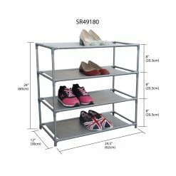 Promo 🎉 Home Basics 12 Pair Non-Woven Multi-Purpose Stackable Free-Standing 👟 Shoe Rack, Grey 👏 -Home Basics Sales ad450820ff3f41f399e7ad55bfa0eef7 1080x