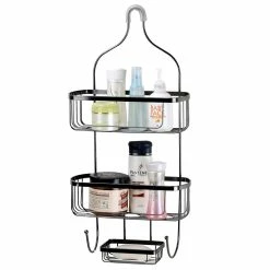 Discount 🎁 Home Basics Large Shower Caddy, Black 💯