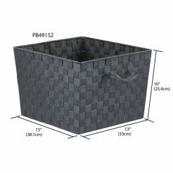 Best deal 👍 Home Basics X-Large Polyester Woven Strap Open Bin, Grey 🎉 -Home Basics Sales af29bb74c03445dc83ba55d50ef2833c 1080x