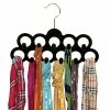 Best Pirce 😍 Home Basics Slip-Proof Snag-Free 10 Loop Velvet Scarf Hanger with Chrome Plated Steel Hook, 🥰