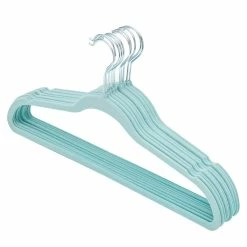 Best Pirce 👏 Home Basics Velvet Hanger, (Pack of 10), Sky Blue 🔔