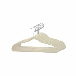Cheapest 🧨 Home Basics Velvet Flocked Suit Hanger, (Pack of 25), Ivory 😍