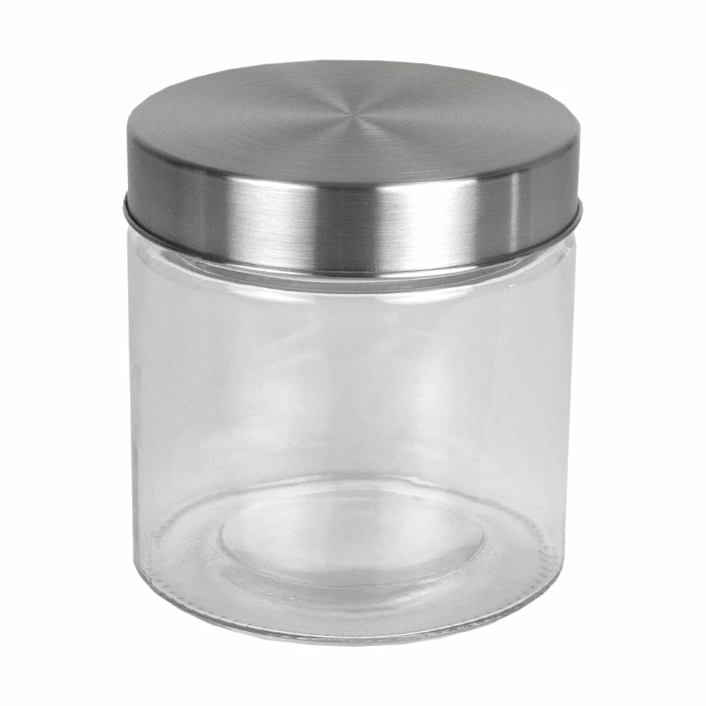 Budget ๐ Home Basics 4 Piece Glass Canister Set with Stainless Steel Lids โ๏ธ 5 Budget ๐ Home Basics 4 Piece Glass Canister Set with Stainless Steel Lids โ๏ธ - Image 3