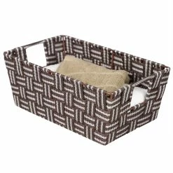 Best deal 😉 Home Basics Stripe Woven Strap Small Storage Bin, Brown ✨ -Home Basics Sales b2777314e29d45aaacf1a4c120baa178 1080x